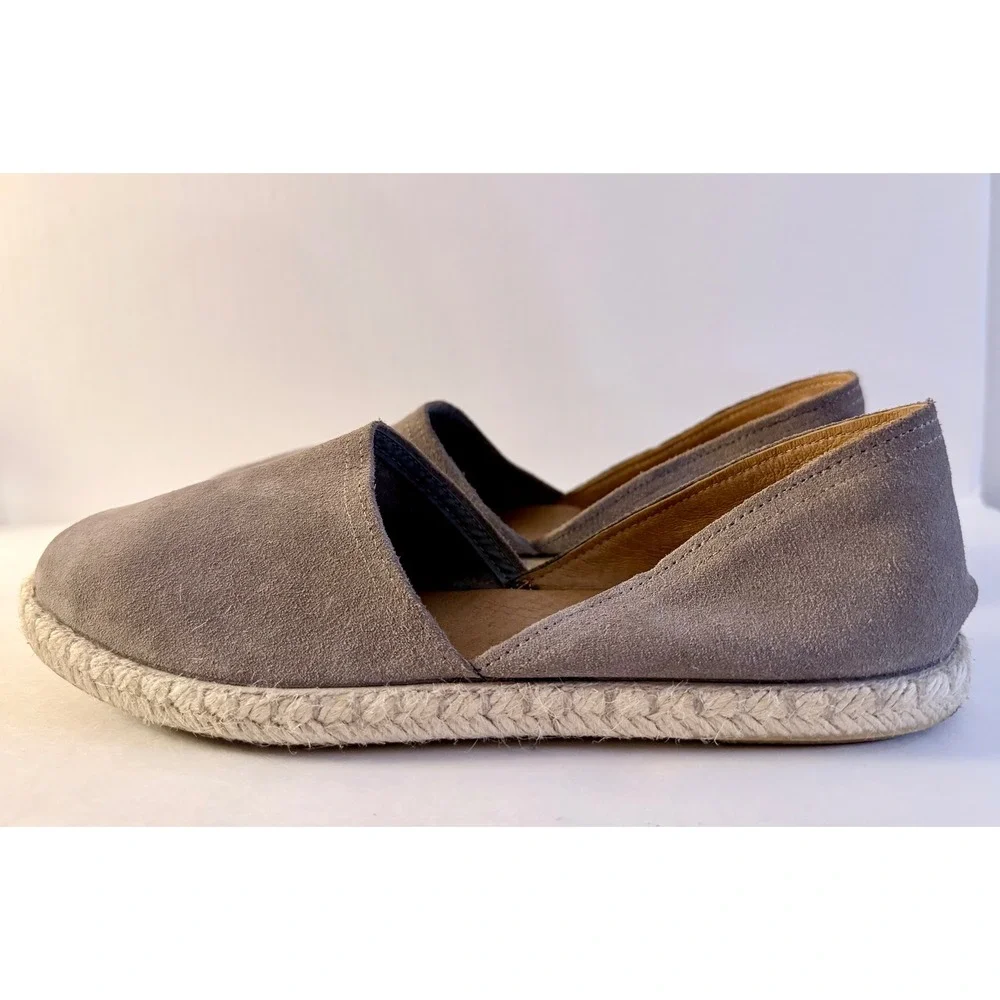 Miz Mooz Carmena‎ Flats Size 9.5 Tan Real Suede Made in Spain Espadrille Slip On